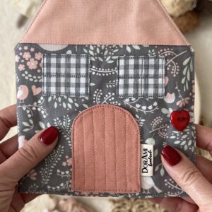 Babaház - szürke-pink