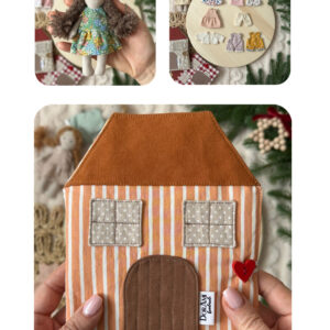 Babaház csomag - terrakotta csíkos