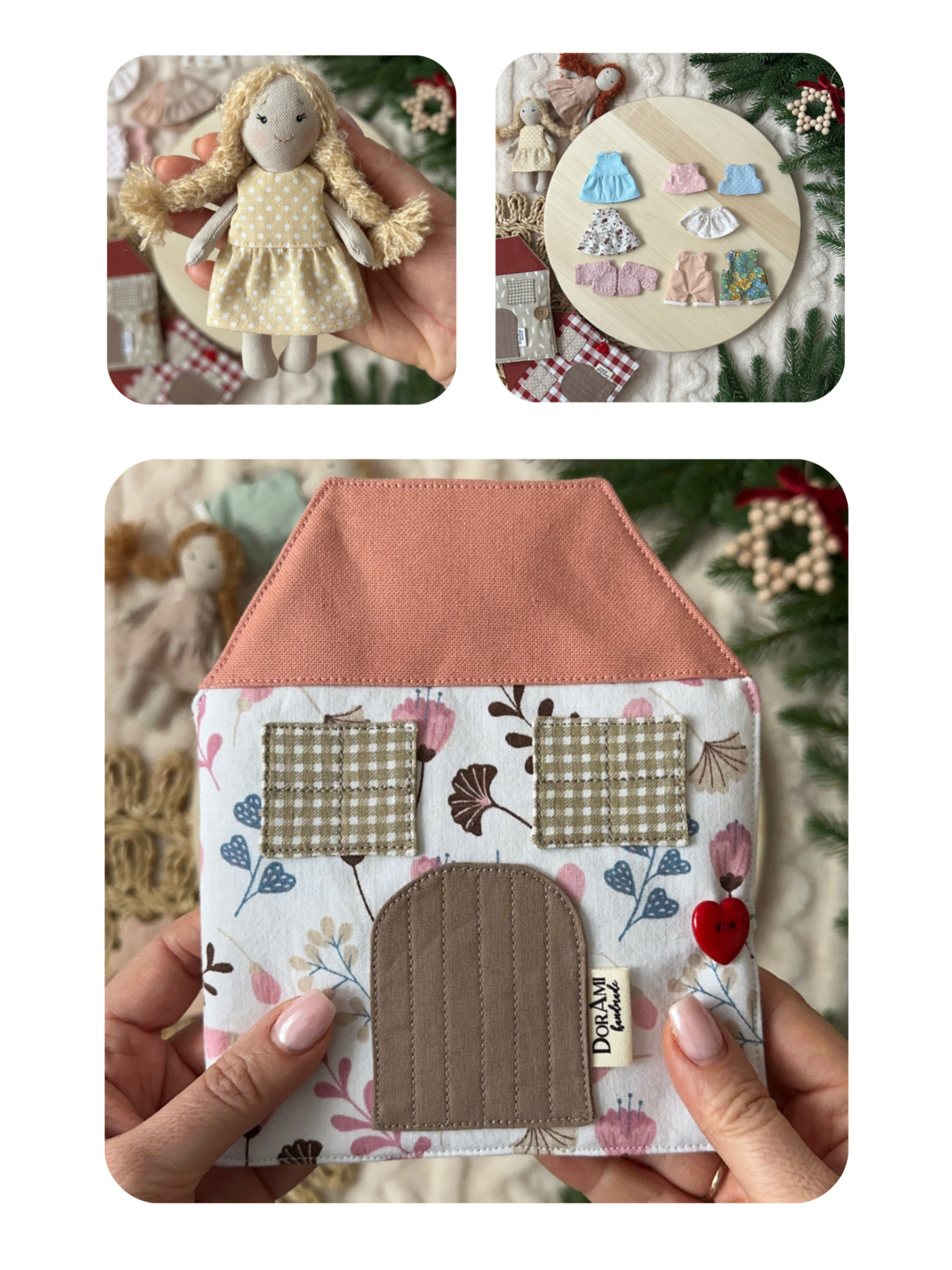 Babaház csomag - fehér virágos